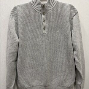 Nautica Men's Light Gray Crewneck Sweater